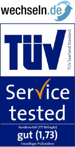 wechseln.de als erster unabhängiger Stromvergleich Deutschlands TÜV-Geprüft Bild: wechseln.de als erster unabhängiger Stromvergleich Deutschlands TÜV-Geprüft