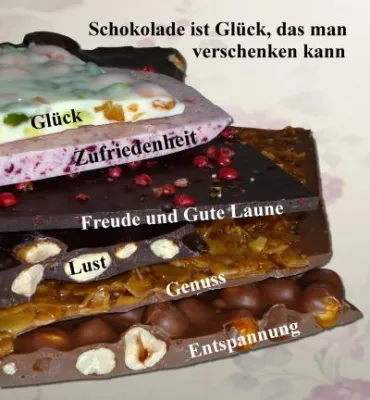 Schokolade ist Glück, das man verschenken kann Bild: Schokolade ist Glück, das man verschenken kann