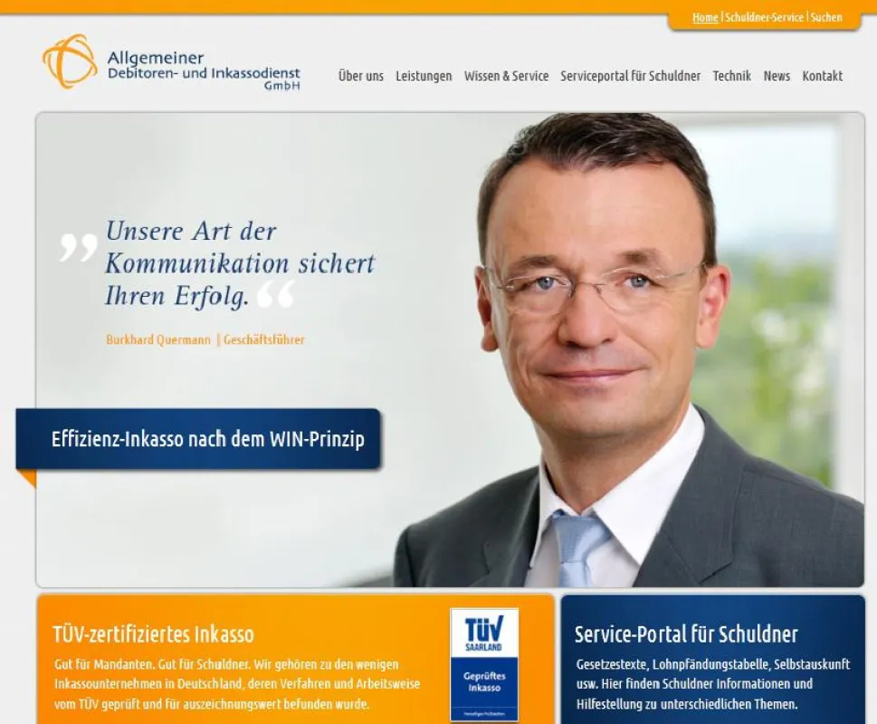 ADU-Inkasso zeigt Gesicht.