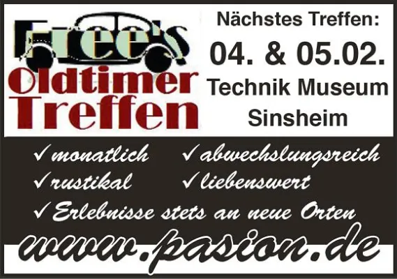 Bild: Oldtimertreffen am Auto & Technik Museum Sinsheim - 4. & 5. Februar 2012 jeweils ab 10 Uhr