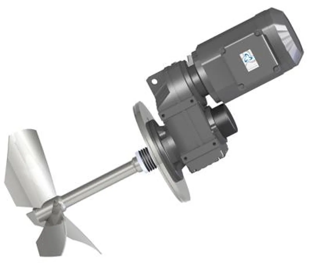 Das horizontale Rührwerk präsentiert PMS auf der Achema 2015. (Foto: PMS)