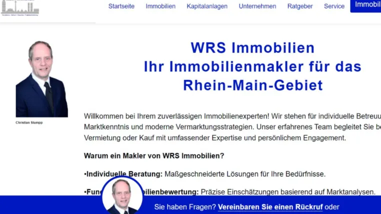 WRS REAL ESTATE GROUP Inc. - Ihr vertrauensvoller Immobilienmakler in Rhein-Main-Gebiet Bild: WRS REAL ESTATE GROUP Inc. - Ihr vertrauensvoller Immobilienmakler in Rhein-Main-Gebiet