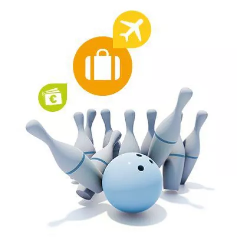 Bild: Strike! Beim BASE Bowling jetzt den Traumurlaub abräumen