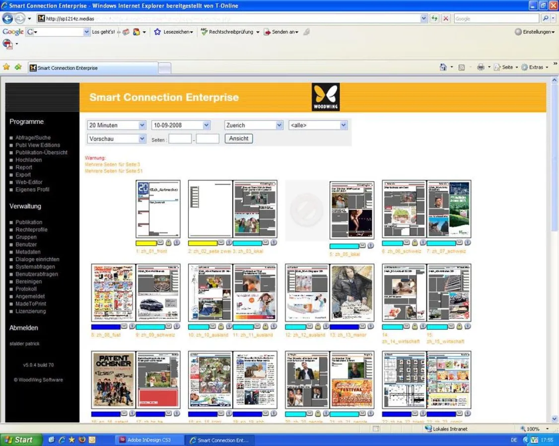 Das Redaktionssystem WoodWing Smart Connection Enterprise im Einsatz bei der Schweizer Tageszeitung »20 Minuten«