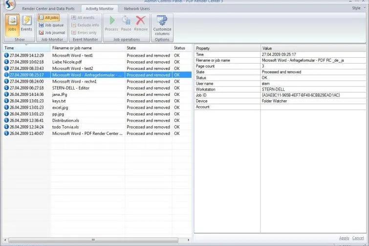 Bild: PDF Render Center 5 - die Unternehmenslösung für das Dokumenten-Management auf Basis von PDF