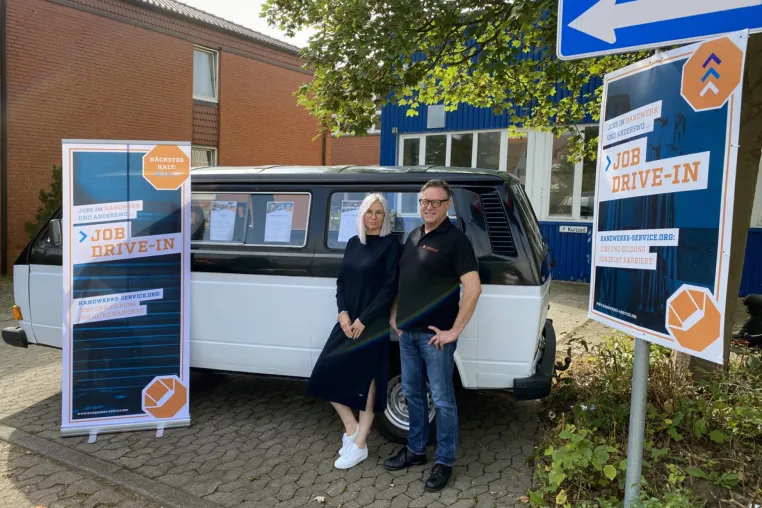 Die Handwerks-Service GmbH startet Deutschlands ersten „Job Drive-In“ in Minden. Bild: Die Handwerks-Service GmbH startet Deutschlands ersten „Job Drive-In“ in Minden.
