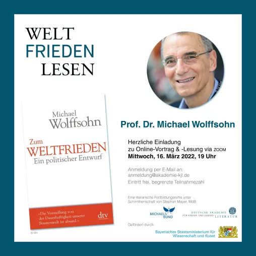 Bild: WELT|FRIEDEN|LESEN – Akademie für KJL und Sankt Michaelsbund starten literarisch-historische Reihe