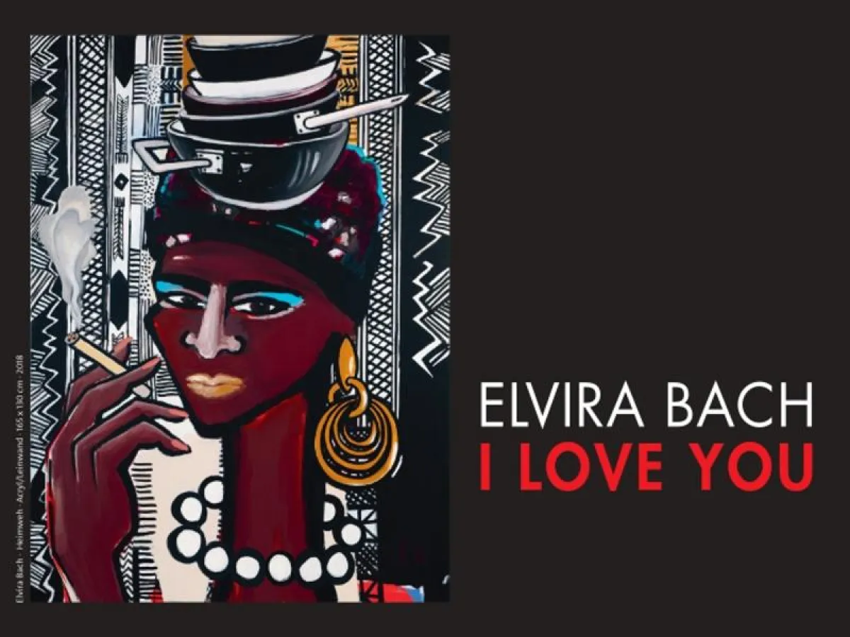 Ausstellungskarte zu Elvira Bach - I LOVE YOU