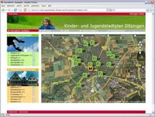 Bild: Interaktiver Kinder- und Jugendstadtplan für Ditzingen geht online