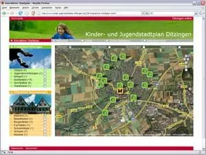 Bild: Interaktiver Kinder- und Jugendstadtplan für Ditzingen geht online