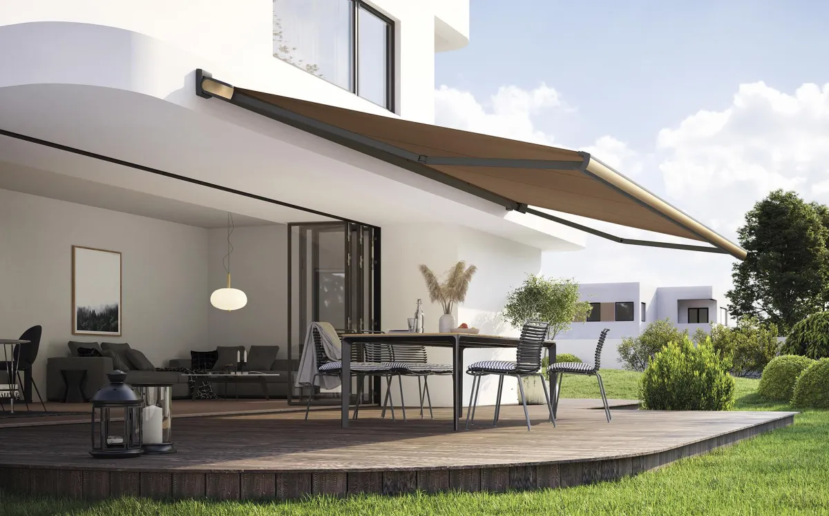 markilux Markisenmodell MX-3 im neuen metallischen Look aus der Farbrange „Selection MX“