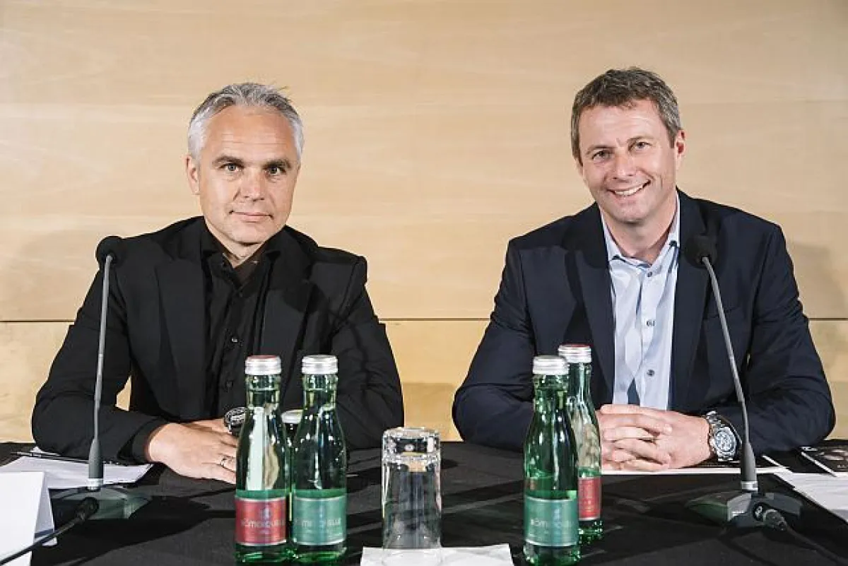 Präsident Manfred Schnetzer und Geschäftsführer Thomas Heißbauer (v.l.) stellten im Seefoyer des Fes