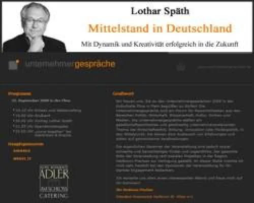 Bild: Unternehmergespräche 2009 mit Lothar Späth und AWARES - dem Systemhaus für die Region Heilbronn