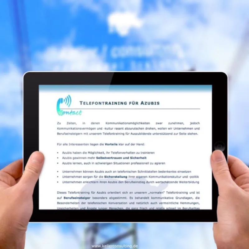 Telefontraining für Azubis