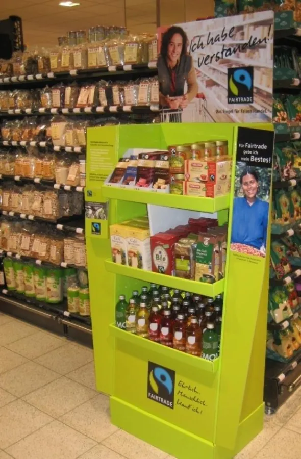 FAIRTRADE: Mit Mischdisplays und VKF-Maßnahmen 61% plus im Handel.