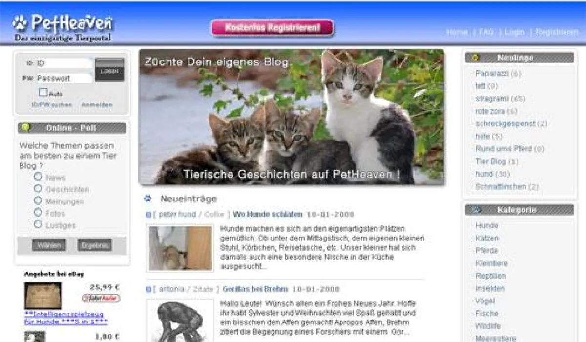 PetHeaven – Das Blog Portal zum Thema Tier.
