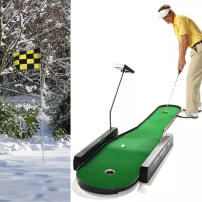 Bild: Golf PUTTING CHALLENGE, Golftraining trotz Eis und Schnee