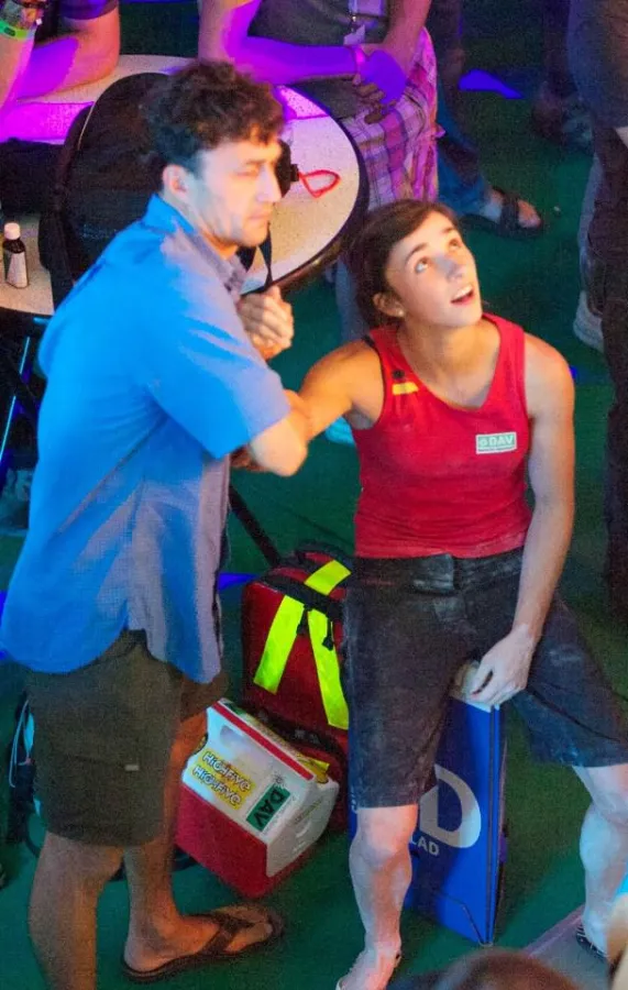 Physio Martin Schlageter behandelt beim Weltcup