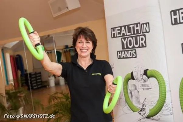 Judith Zünkler, Praxis für aktive Gesundheit, Therapie und smovey am 3.04.2014 auf der B2B Messe in Hamburg Bild: Judith Zünkler, Praxis für aktive Gesundheit, Therapie und smovey am 3.04.2014 auf der B2B Messe in Hamburg