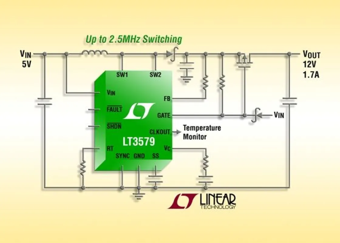 6A/42V-DC/DC-Aufwärtsregler/Inverter mit internen Schutzfunktionen