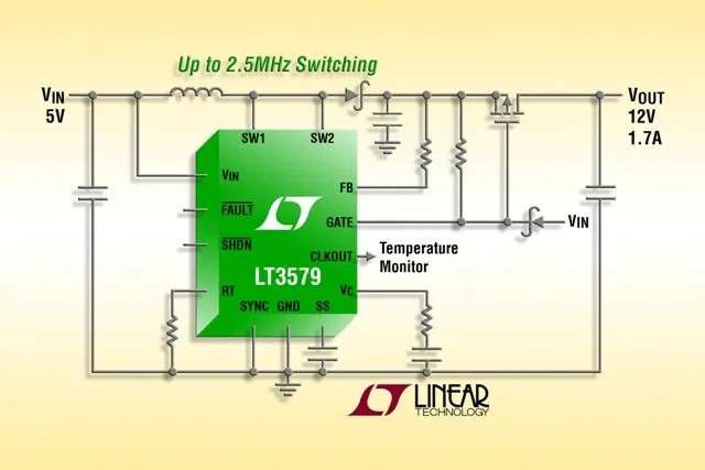 Bild: Linear Technology: 6A/2,5MHz/42V-DC/DC-Aufwärtsregler/Inverter mit internen Schutzfunktionen