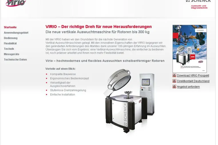 Sitewards entwickelt erneut Online-Produktpräsentation für Schenck RoTec GmbH Bild: Sitewards entwickelt erneut Online-Produktpräsentation für Schenck RoTec GmbH