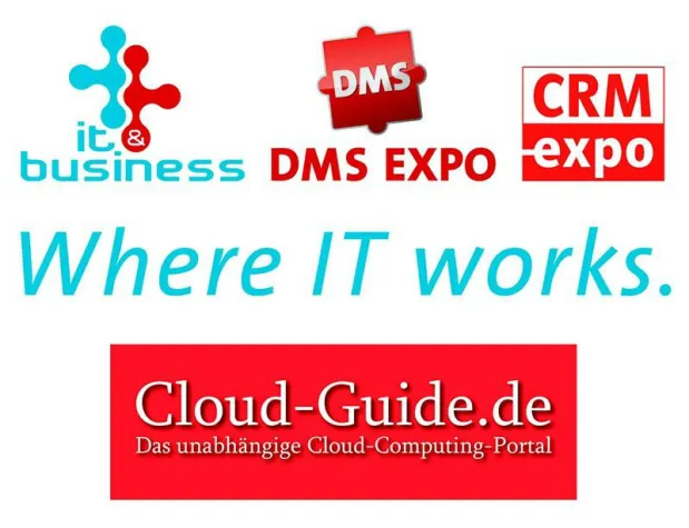 Fachmessen IT & Business, DMS EXPO und CRM-expo kooperieren mit dem Cloud-Computing Portal Cloud-Guide.de Bild: Fachmessen IT & Business, DMS EXPO und CRM-expo kooperieren mit dem Cloud-Computing Portal Cloud-Guide.de