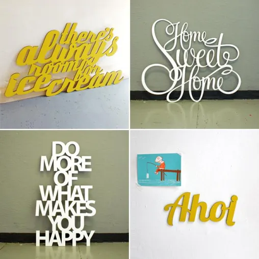 Bild: Schriftschmuck mit Schmuckschrift. Neue typographische Wanddeko