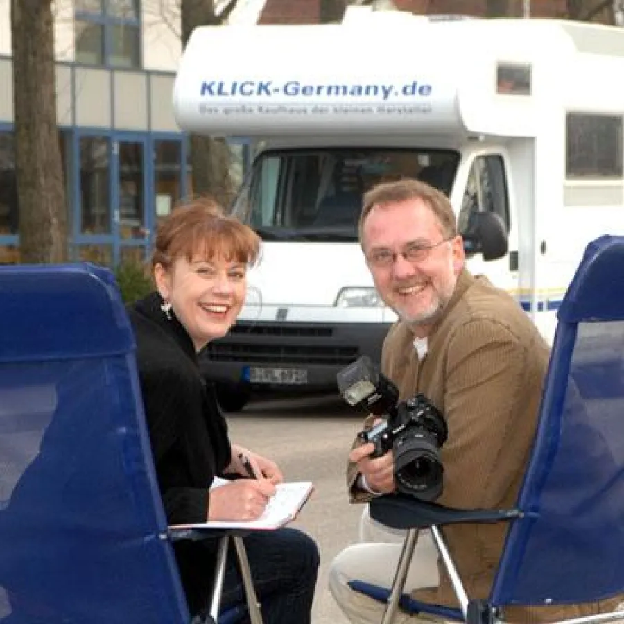 Fotograf Andreas Krone und Journalistin Jana Schütze von KLICK-Germany. Foto: KLICK-Germany