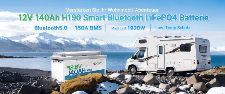 Bild: Redodo Präsentiert Neue 12V 140Ah H190 Untersitz Lithium Batterie mit Bluetooth