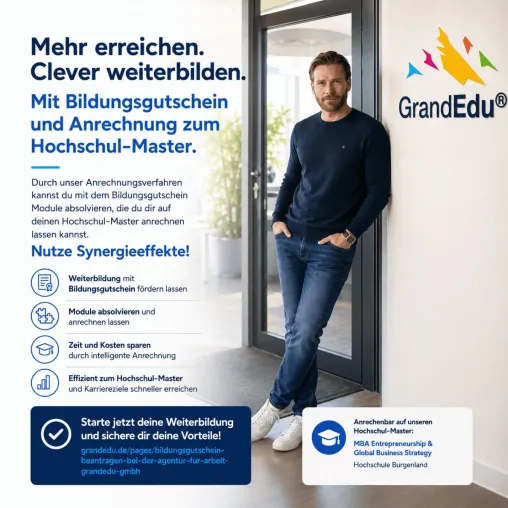 Bild: Mit Bildungsgutschein zum Hochschul-Master: GrandEdu setzt auf Anrechnung, Synergieeffekte und Karrierewege
