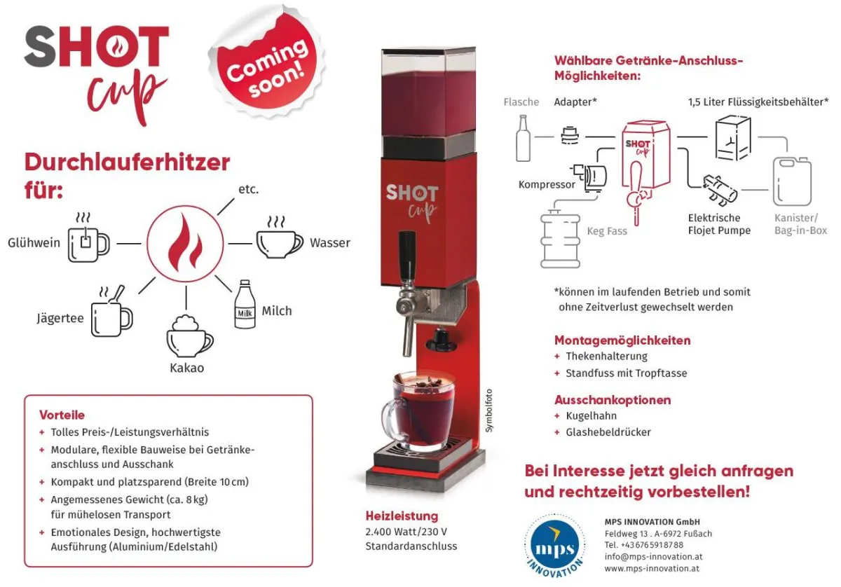SHOT CUP Durchlauferhitzer