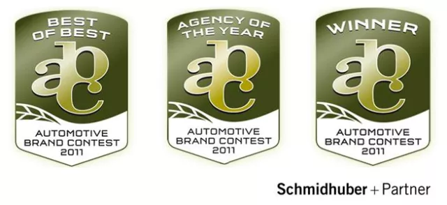 Bild: Automotive Brand Contest 2011 – Schmidhuber + Partner “Agency of the Year”