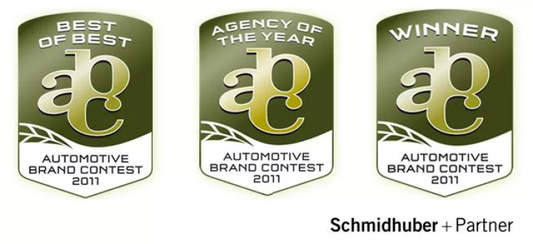 Automotive Brand Contest 2011 – Schmidhuber + Partner “Agency of the Year” Bild: Automotive Brand Contest 2011 – Schmidhuber + Partner “Agency of the Year”