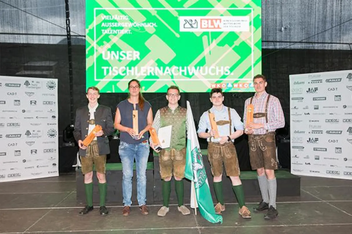 V.l. Wolfgang R., Monika H., Julian F., Clemens P., Alexander P., Fotocredit: Landesinnung Tirol