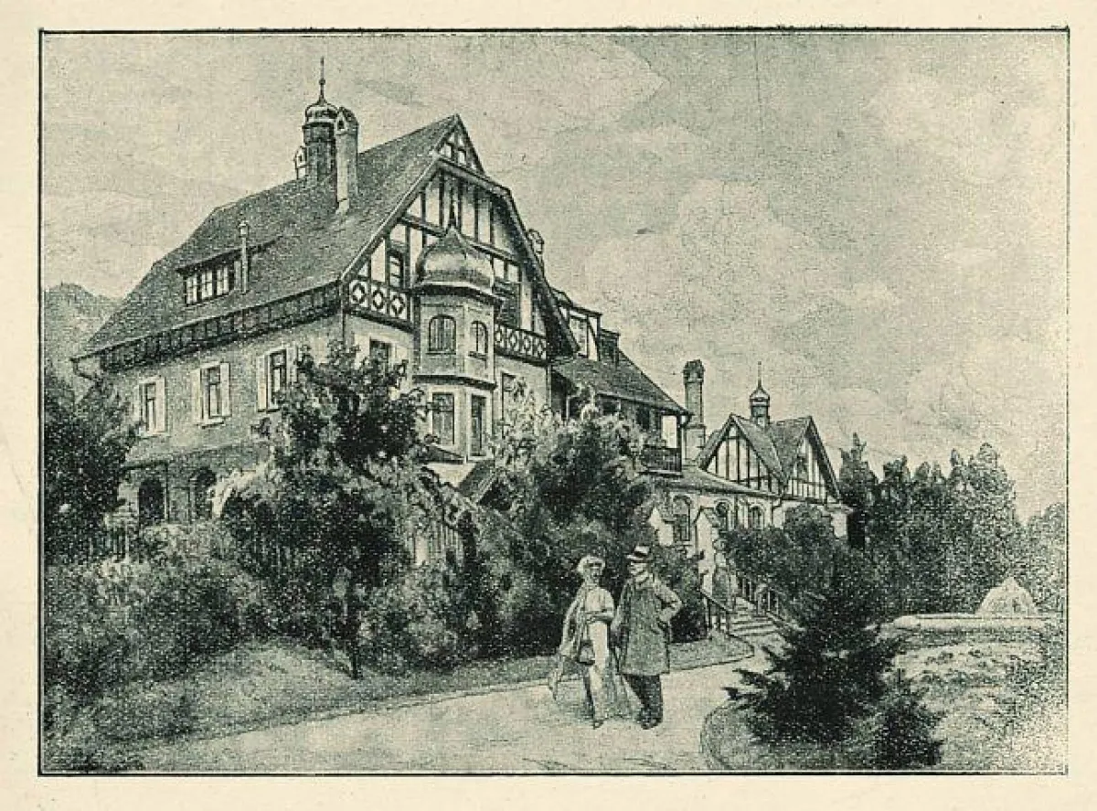 Füllbetrieb und Verwaltungszentrale zugleich: Das Wasserschlösschen des Brunnenstandorts Bad Überkingen 1923