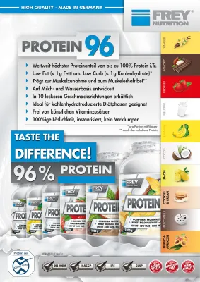 PROTEIN 96 - Das mit Abstand hochwertigste Eiweißprodukt auf dem Markt! Bild: PROTEIN 96 - Das mit Abstand hochwertigste Eiweißprodukt auf dem Markt!