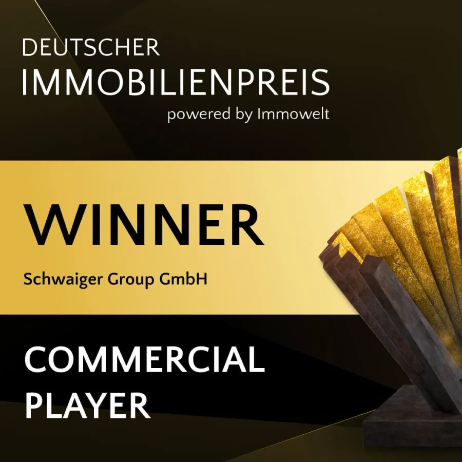 Der Deutsche Immobililenpreis würdigt Nachhaltigkeitsbemühungen der Schwaiger Group (c) immowelt