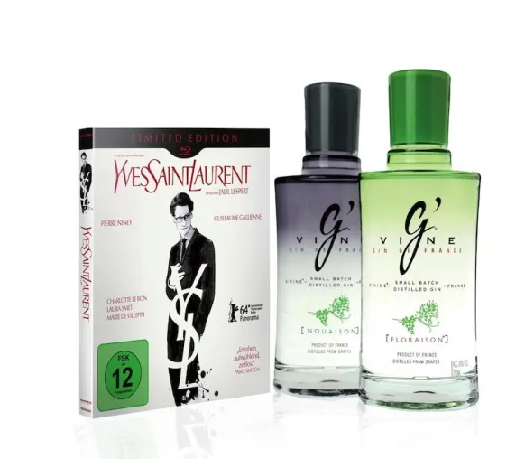 G'Vine Gin, SquareOne Entertainment und Universum Film erinnern an Yves Saint Laurent Bild: G'Vine Gin, SquareOne Entertainment und Universum Film erinnern an Yves Saint Laurent
