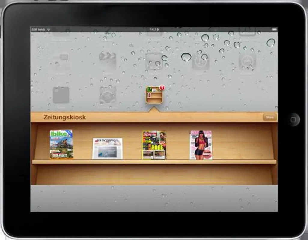 Magazin App im Zeitungskiosk von Apple