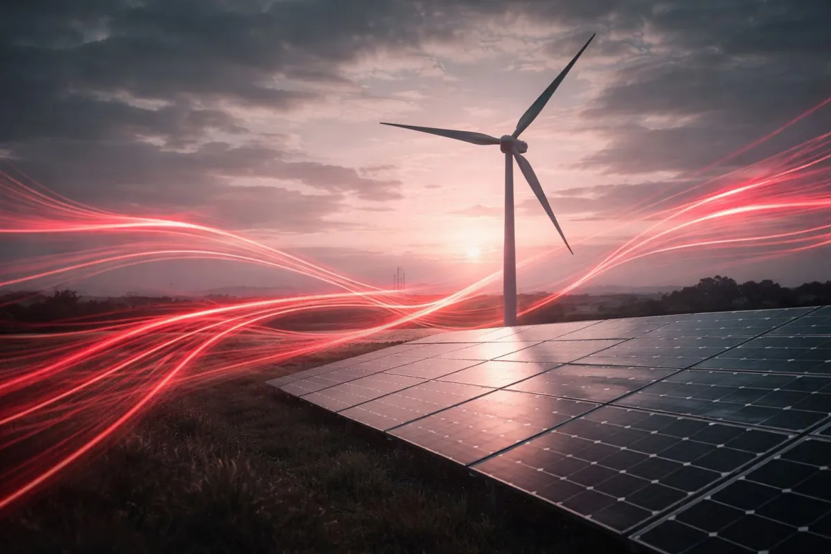 Innovative Energieprojekte auf Basis von Wind- und Solarenergie. (© VENDORMAX | Symbolbild, generiert mit KI)