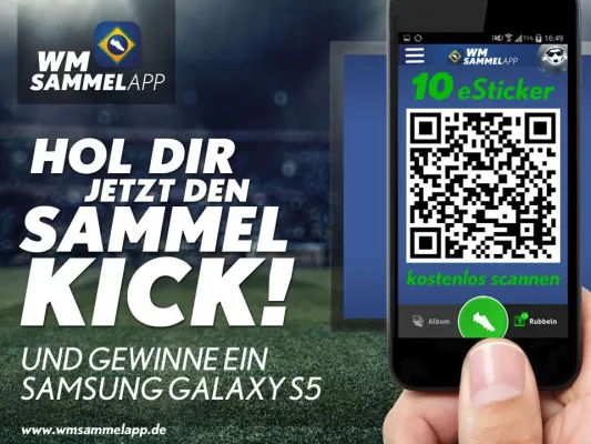 Bild: Kostenlose Fußball WM Sammelapp / Vom 3. Juni - 31. Juli 2014