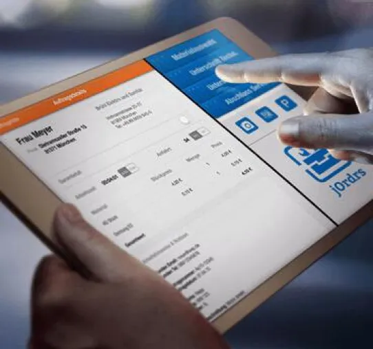 Bild: Integration der Handwerker iPad-App jOrdrs mit CRM Software Daylite