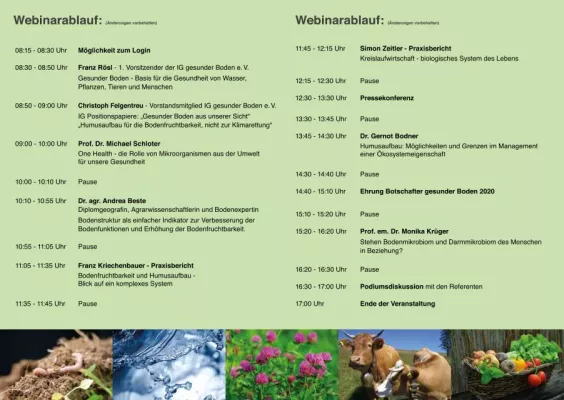 Bild: BODENTAG Webinar am 26.11.2020, 8:30 Uhr: Gesunde Böden als Grundlage ...