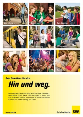 Bild: Berliner Verkehrsbetriebe starten Schüler-Kampagne „Hin und Weg – dein Chauffeur Service“ mit FLASKAMP AG