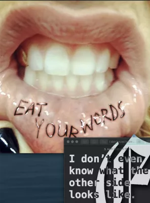 Bild: „EAT YOUR WORDS“. Ein Projekt der Klasse Birgit Brenner,  Akademie der Bildenden Künste Stuttgart