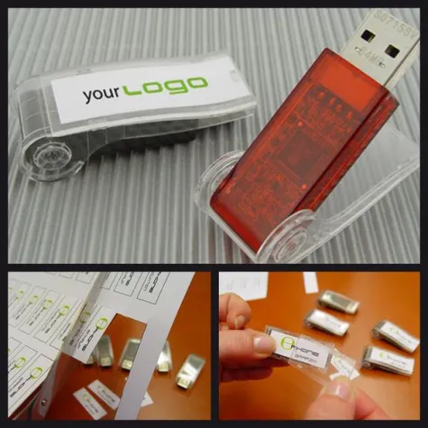 Bild: USB-Sticks personalifizieren - mit dem eigenen Laserdrucker