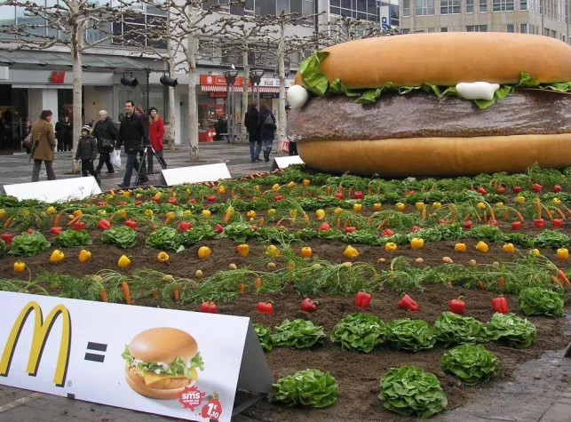 Bild: Gemüse im Burger – Burger im Gemüsebeet