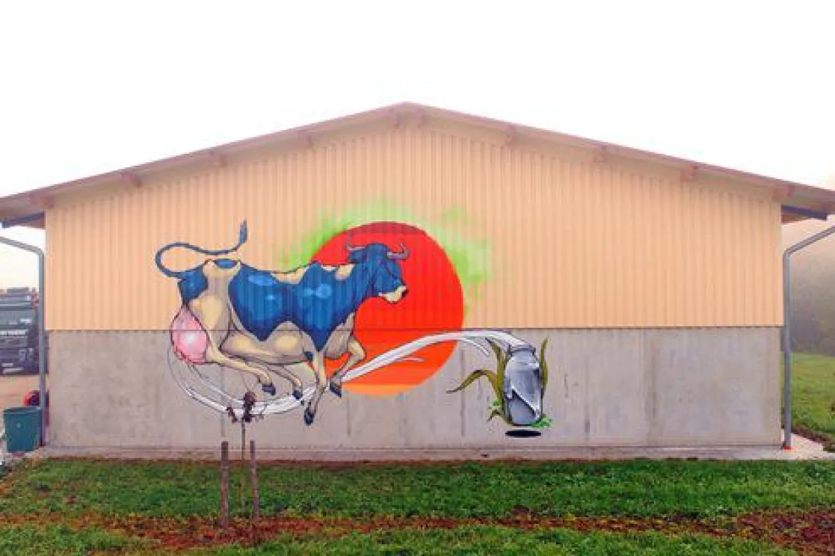 Bildunterschrift: Das Graffiti des Street Art-Künstlers Jeroo in Hahnbach. Bildquelle: LVBM