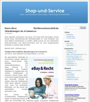 Bild: Shop-und-Service - Know-How: Abmahnungen im eCommerce